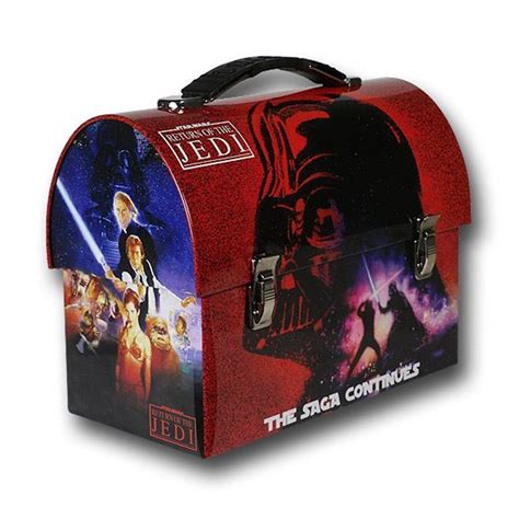 return of the jedi metal lunch box|return of jedi lunch box.